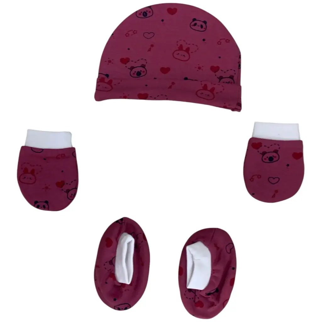 Cap, Mittens & booties set | Chittu