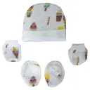 Muslin Cap, Mittens & Booties set