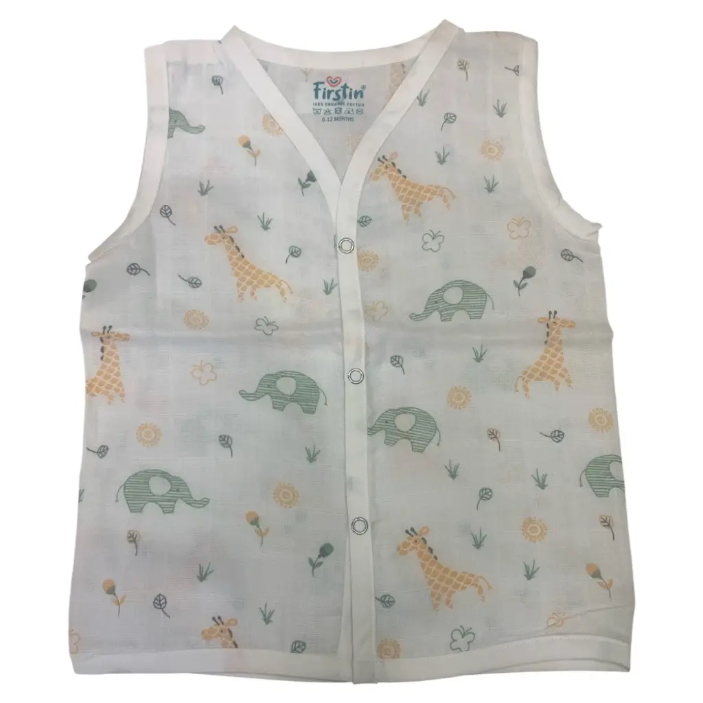 Organic Muslin Cotton Button Jabla