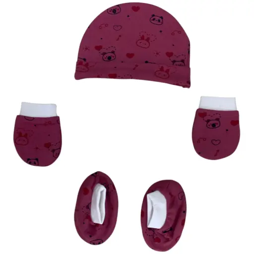 Cap, Mittens & booties set | Chittu