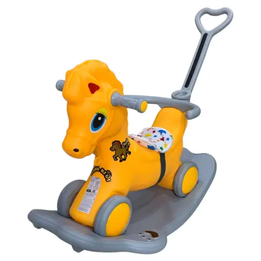 2in1 Rocker Horse l Rideon & Rocker model | With handle & Safety Gaurd